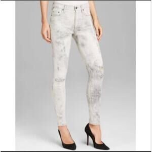 New Citizens of Humanity Rocket Fire Grey Stretch High Rise Crop Skinny Jeans 27